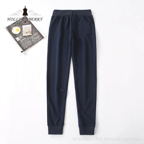 Loose Flat Streaked Sports Pants Women Slacks